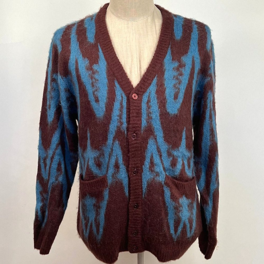 Obey Cardigan Sweater "Helix" Brown/Blue